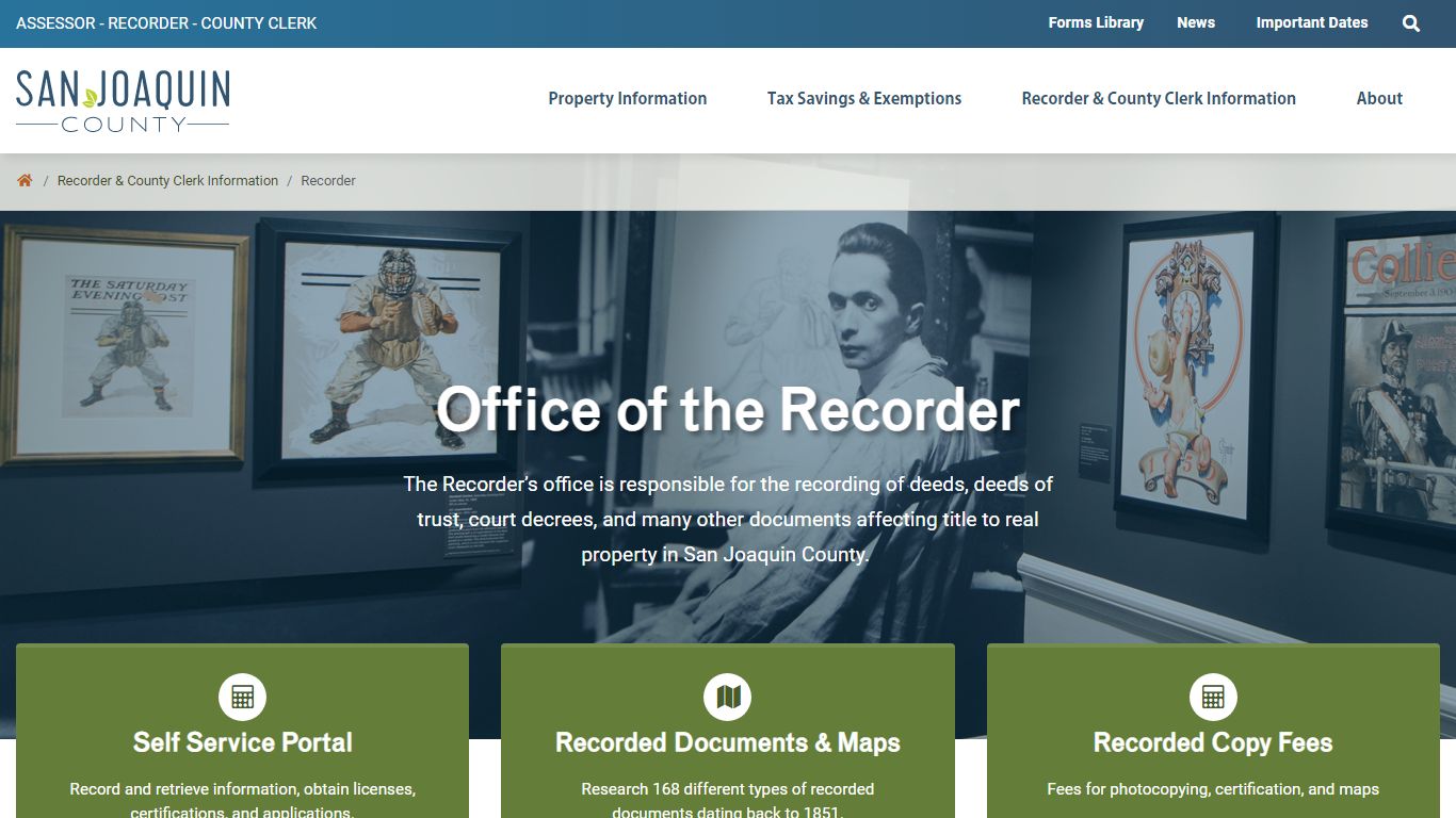 Office of the Recorder - San Joaquin County, California